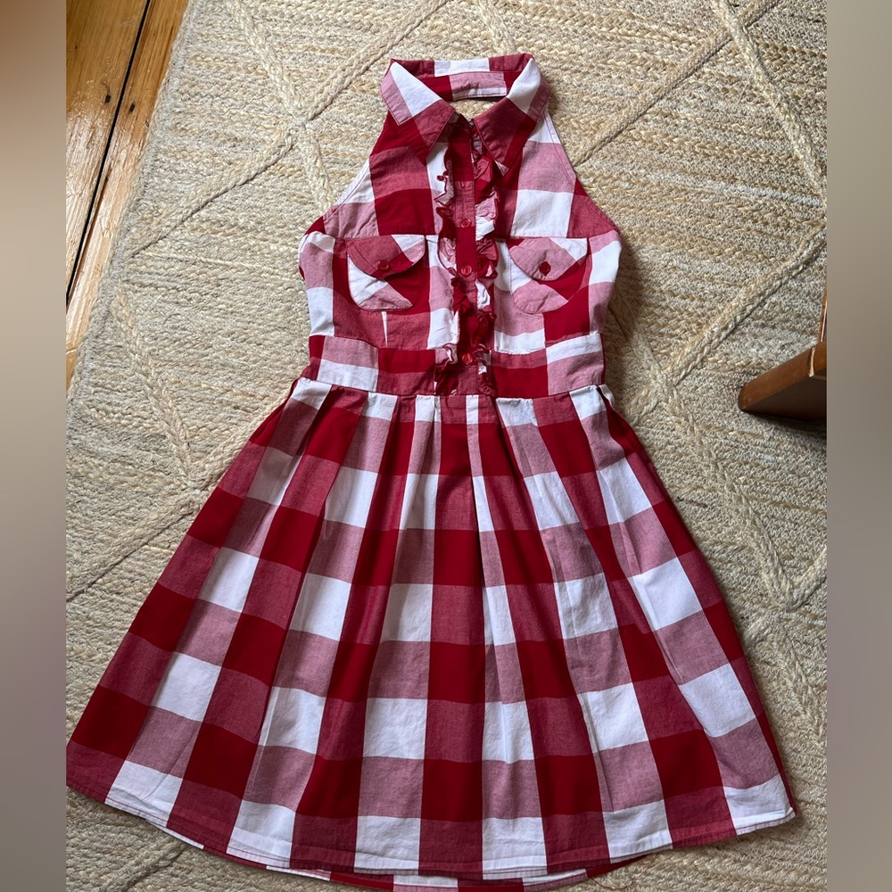Red and White Checked Dress by Pretty Good
